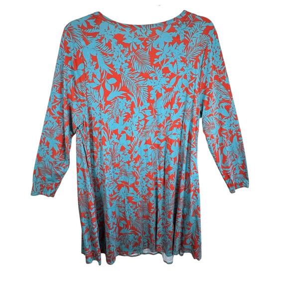 Soft Surroundings Cotton Modal Santiago Floral V-Neck Shift Dress Pockets Sz 3X - Picture 2 of 6